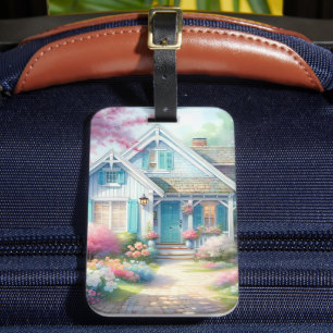 Étiquette À Bagage Jardin de cottage bleu de Blossom Lane