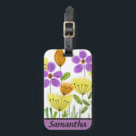 Étiquette À Bagage Jardin de fleurs moderne été personnalisé<br><div class="desc">Jardin Fleur Moderne Été Sac personnalisé Tag.</div>