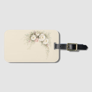 Étiquette À Bagage Jardin de roses à l'aquarelle pour un style intemp