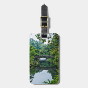 Étiquette À Bagage Jardin et pont coréens