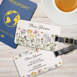 Étiquette À Bagage Jardin Fleur sauvage de nom personnalisé<br><div class="desc">Apportez une touche de beauté naturelle dans votre espace avec notre étiquette de bagage de jardin Fleur sauvage. Découvrez une belle collection de fleurs colorées qui apportent le charme de la nature. Personnalisez-le avec votre nom, téléphone et adresse, Il ajoute une touche d'élégance naturelle à votre style. Un cadeau pour...</div>