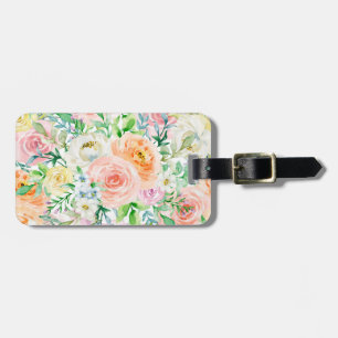 Étiquette À Bagage Jardin romantique Pastel