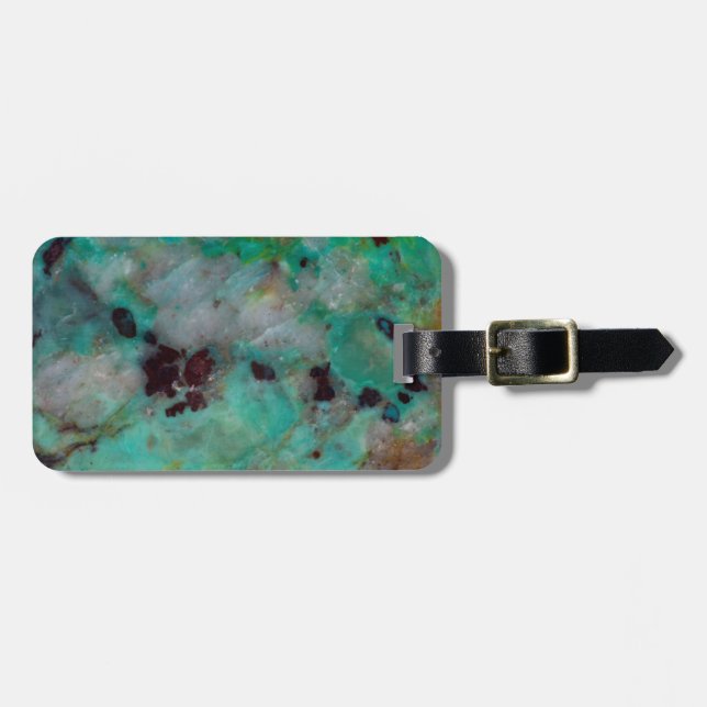 Étiquette À Bagage Jasper de Chrysocolle Bleu (Devant horizontal)