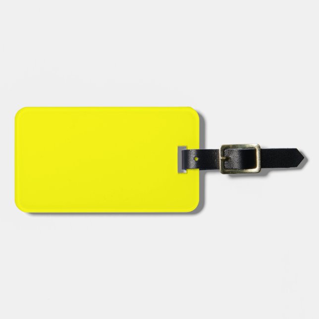 Étiquette À Bagage Jaune clair (couleur solide)  (Devant horizontal)