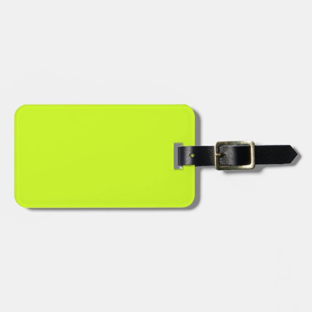 Étiquette À Bagage  Jaune de chaux (couleur solide)  (Devant horizontal)