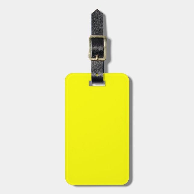 Étiquette À Bagage Jaune Uni (Devant Vertical)