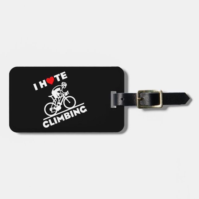 Étiquette À Bagage Je déteste le cyclisme en montée (Devant horizontal)
