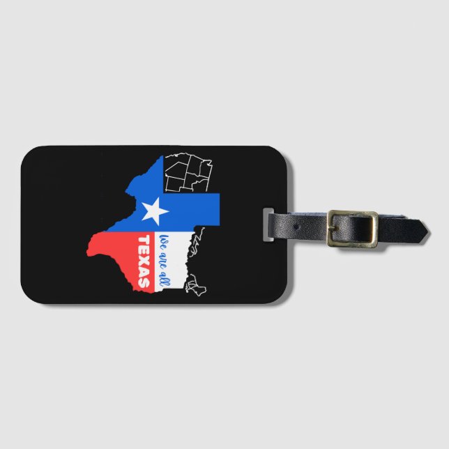 Étiquette À Bagage Je Me Trouve Avec Le Texas (Devant Horizontal)