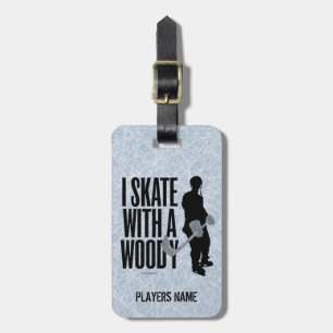 Étiquette À Bagage Je Patine Avec Une Balise De Bagage En Bois (Hocke