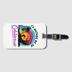 Étiquette À Bagage Je préfère être en Californie Travel Souvenir