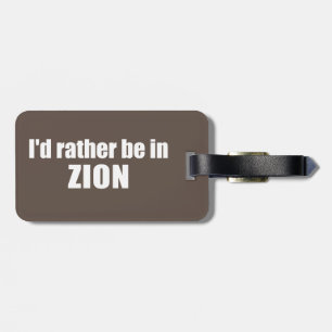 Étiquette À Bagage Je Préférerais Être Dans Le Parc National De Sion