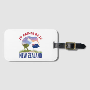 Étiquette À Bagage Je préférerais être en Nouvelle-Zélande