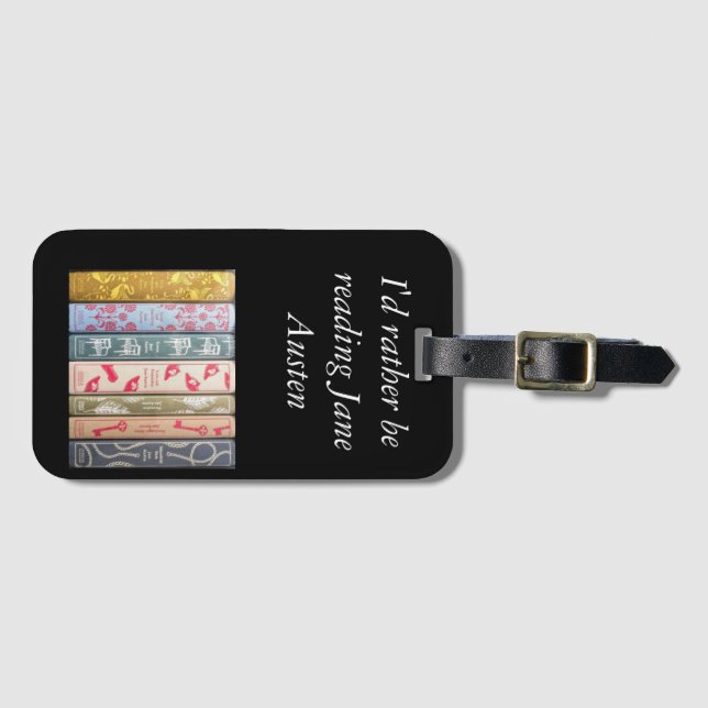 Étiquette À Bagage Je préférerais lire Jane Austen (Devant Horizontal)