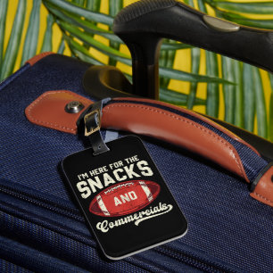 Étiquette À Bagage Je suis ici pour les snacks et les publicités de f