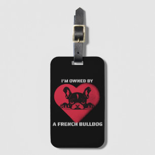 Étiquette À Bagage Je suis possédé par un bouledogue français