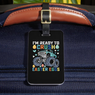 Étiquette À Bagage Je suis prêt à écraser les oeufs de Pâques Monster