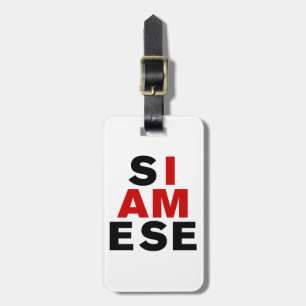 ÉTIQUETTE À BAGAGE JE SUIS SIAMESE