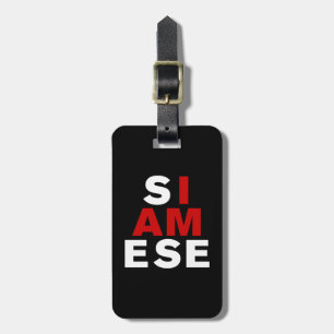 ÉTIQUETTE À BAGAGE JE SUIS SIAMOIS
