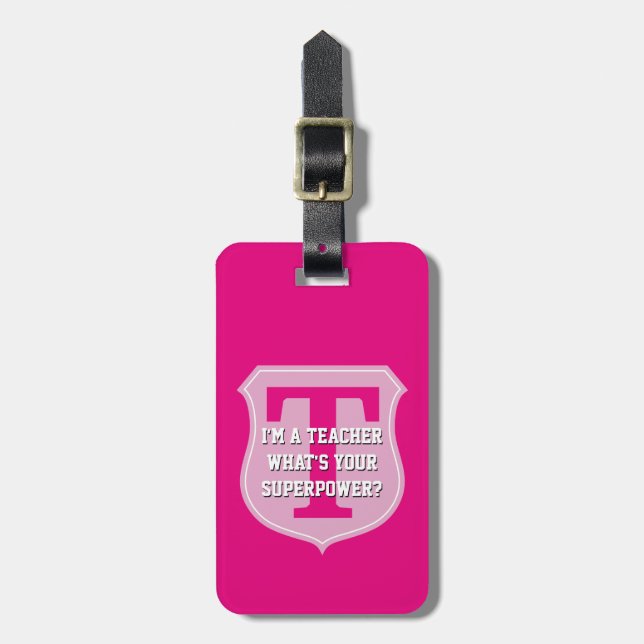 Étiquette À Bagage Je suis un professeur ce qui est vos étiquettes de (Devant Vertical)