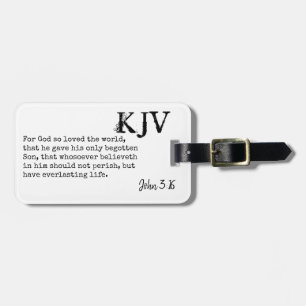 Étiquette À Bagage Jean 3:16 Citation de la Bible - Peut être Customi