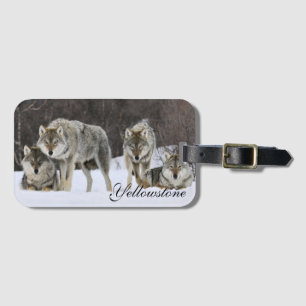 Étiquette À Bagage Jellowstone Luggage Tag Wolves