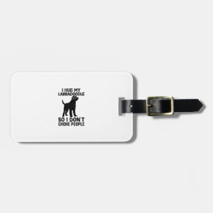 Étiquette À Bagage J'Embrasse Mon Labradoodle Donc Je Ne Choque Pas L