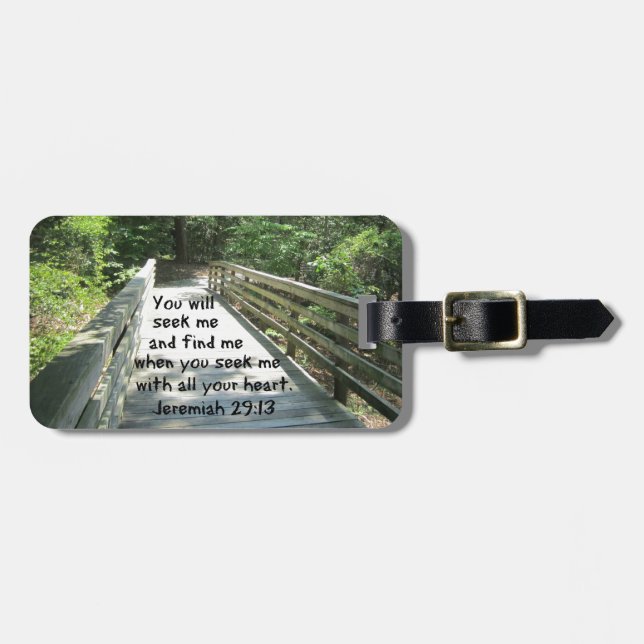 Étiquette À Bagage Jérémie 29:13 (Devant horizontal)