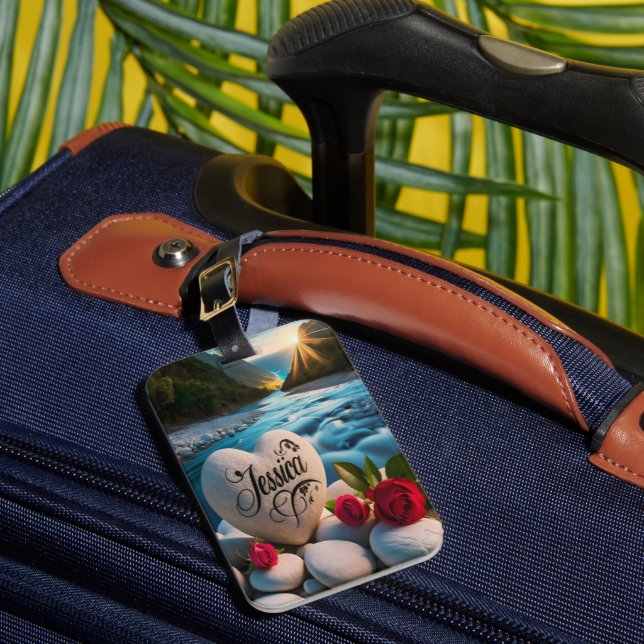 Étiquette À Bagage Jessica's Heart stone River (Insitu Rectoal 1)