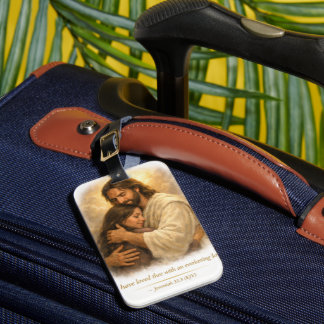 Étiquette À Bagage Jésus serrant sa fille dans ses bras – Cahier d'am