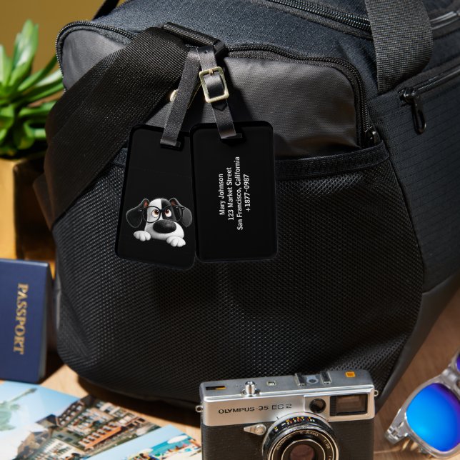 Étiquette À Bagage Jetset Pup™  (Recto & Verso)
