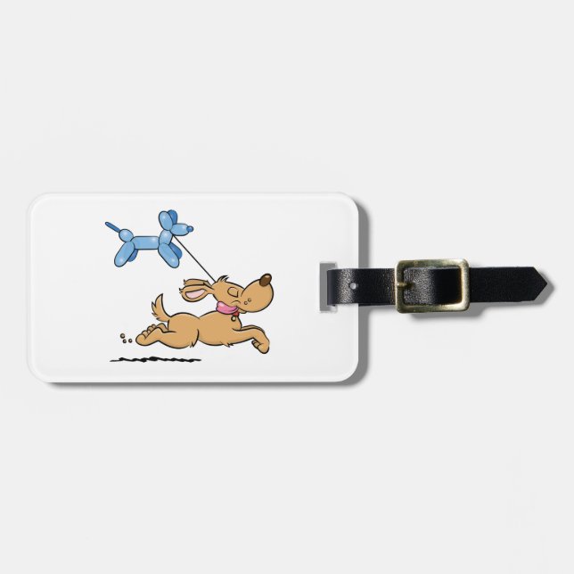 Étiquette À Bagage Jeu du chien (Devant horizontal)