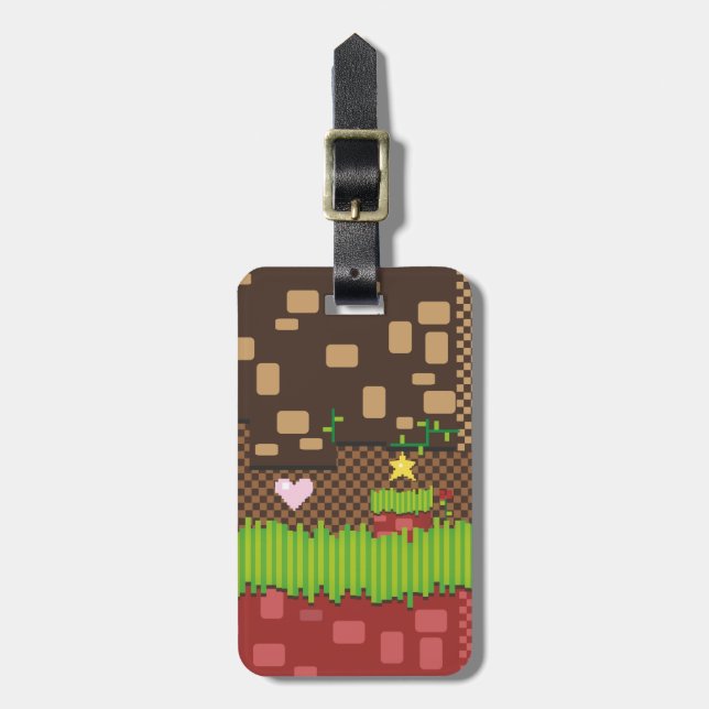 Étiquette À Bagage Jeu vidéo rétro (Devant Vertical)