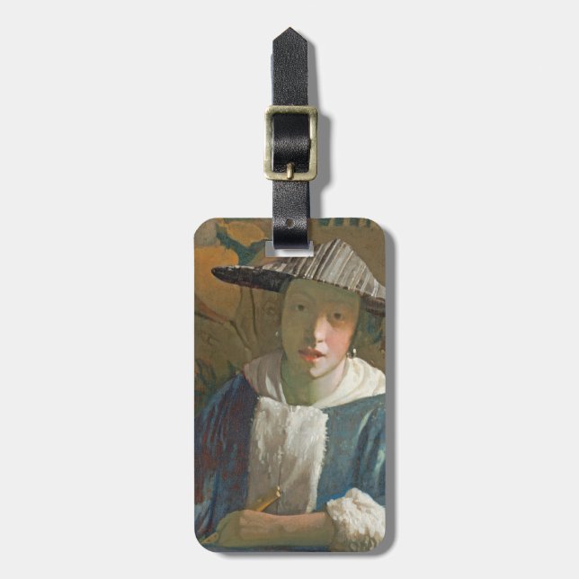 Étiquette À Bagage Jeune fille avec une cannelure, c.1665-70 (Devant Vertical)