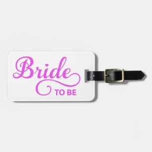 Étiquette À Bagage Jeune mariée à être, conception rose des textes