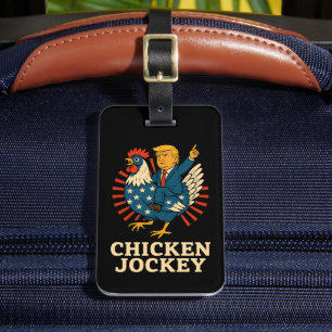 Étiquette À Bagage Jockey de poulet Trump Mème amusant