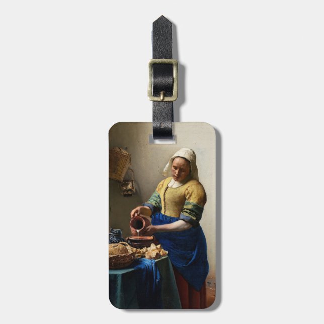 Étiquette À Bagage Johannes Vermeer - La Milkmaid (Devant Vertical)