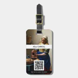 Étiquette À Bagage Johannes Vermeer - La Milkmaid - Code QR