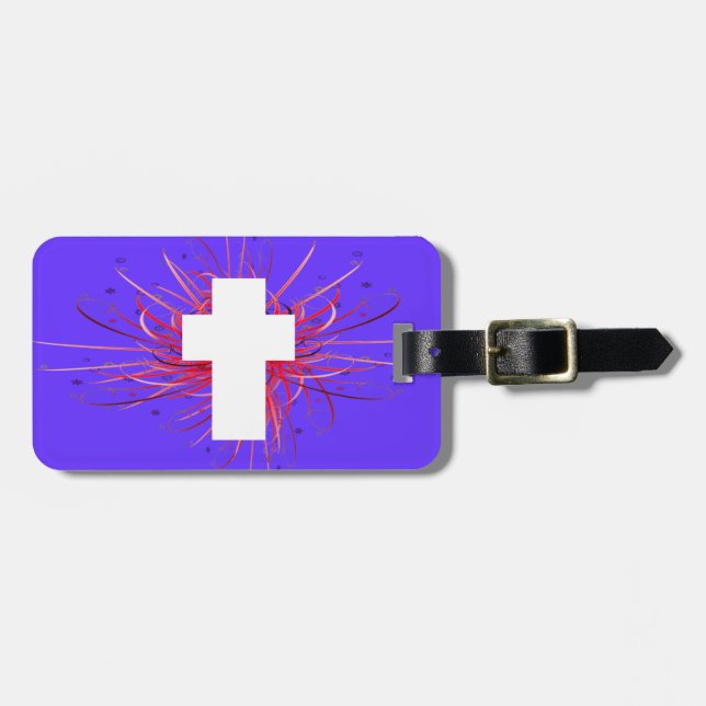 Étiquette À Bagage JOIE ! dans la croix (Devant horizontal)