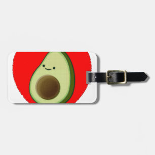 Étiquette À Bagage Joli avocat dans un cœur rouge
