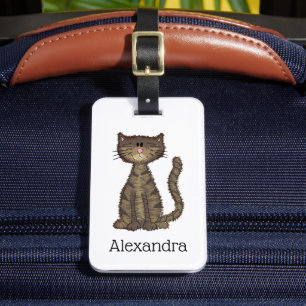 Étiquette À Bagage Joli chat Kitty Personnalisé