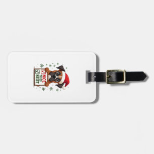 Étiquette À Bagage Joli chien Boxer Noël Chien Mignon J'ai essayé de