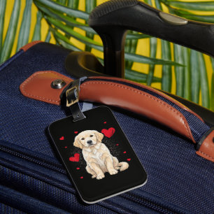 Étiquette À Bagage Joli chien Golden Retriever Cream anglais