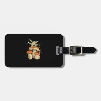 Étiquette À Bagage Joli Cottagecore Champignon Grenouille Style Gobli