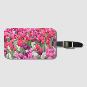 Étiquette À Bagage Joli en Pétales Roses