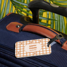 Joli Gingham de Citrouille Voyage Heureux