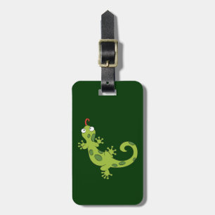 Étiquette À Bagage joli lézard caricaturé