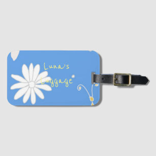 Étiquette À Bagage Joli Motif de fleurs