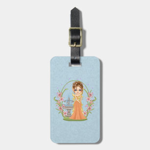 Étiquette À Bagage Joli Orange Faery Pixel Art