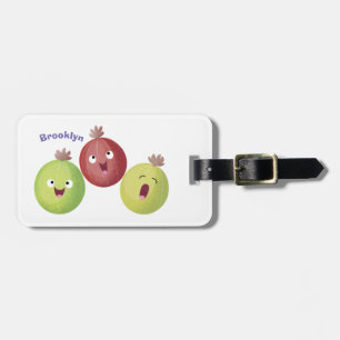 Étiquette À Bagage Joli trio gooseberry chantant dessin animé
