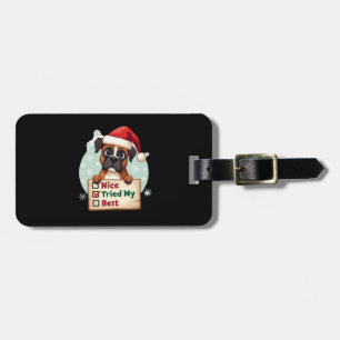 Étiquette À Bagage Jolie chienne Boxer Chien Noël Joli J'ai fait de m